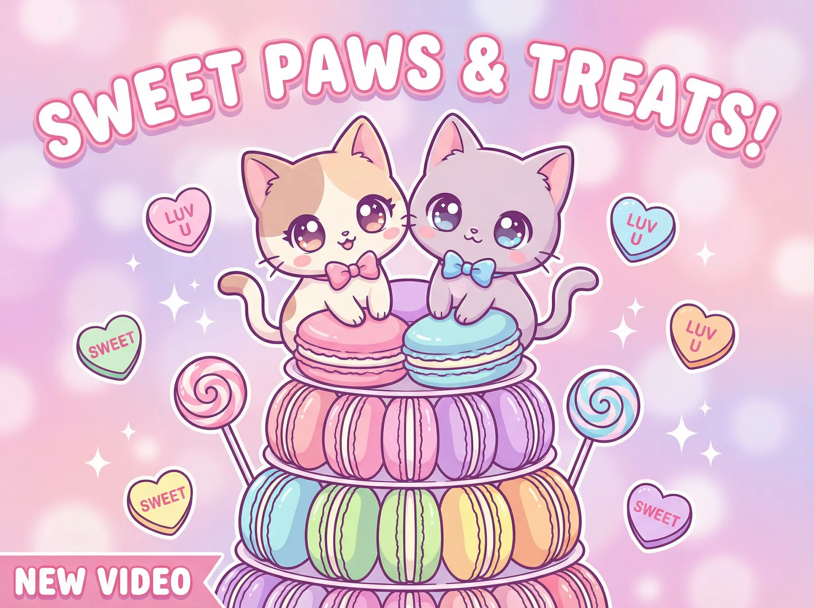 糖心 萌宠日常 - 两只戴蝴蝶结的可爱猫咪